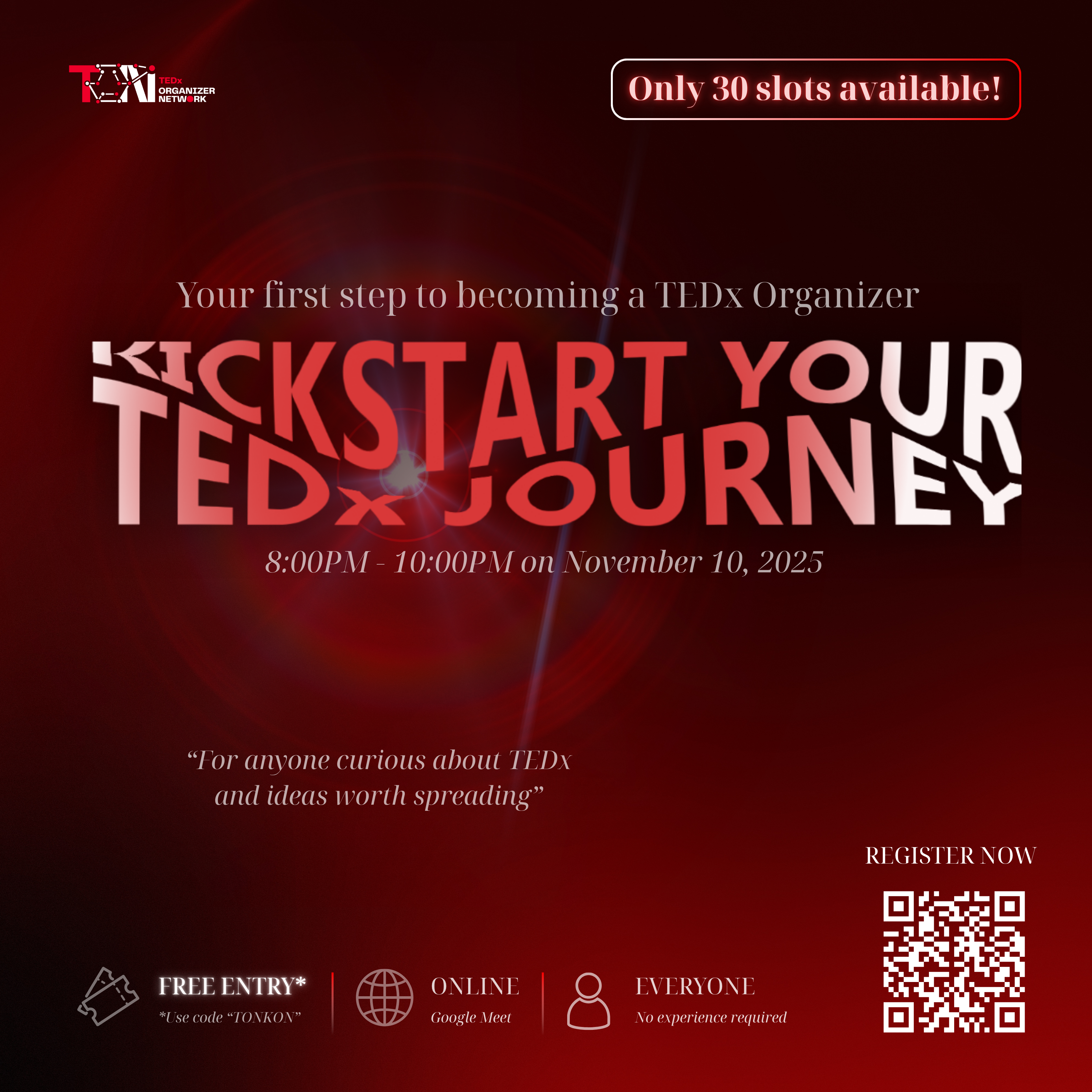 Online Training: Kickstart Your TEDx Journey